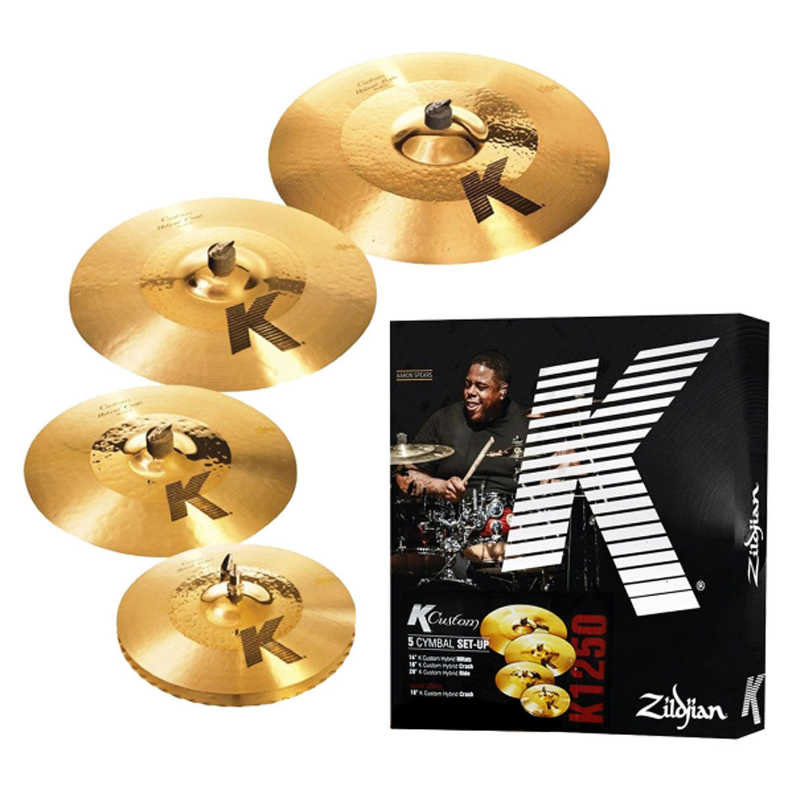 ZILDJIAN K Custom Hybrid Cymbal Pack - K1250
