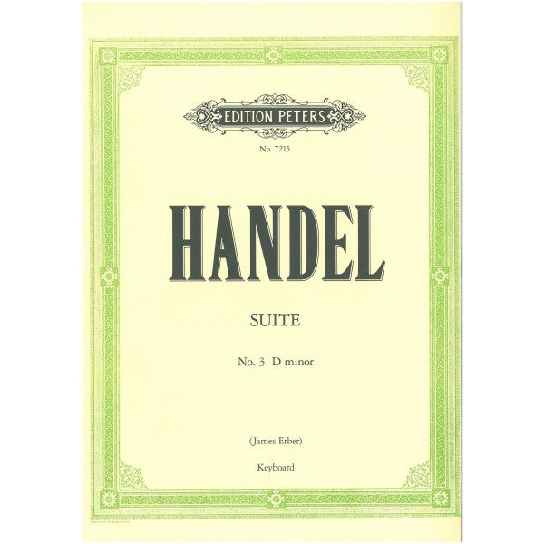 Handel: Suite No.3 in D minor for Keyboard (Piano)