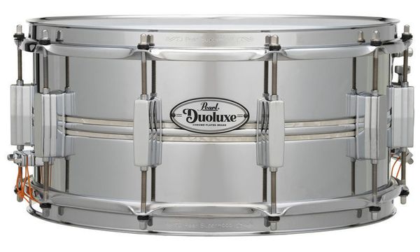 PEARL Duoluxe Chrome over Brass Snare Drum (Available in 2 sizes)