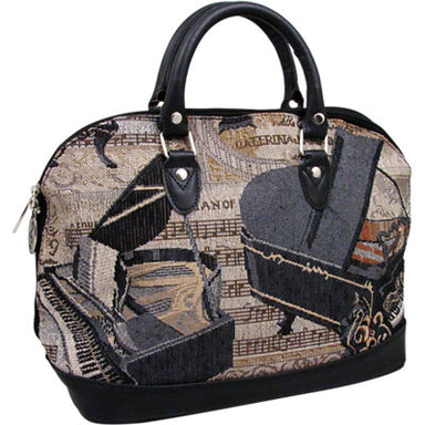Piano Full Zipper Handbag Piano Tapestry