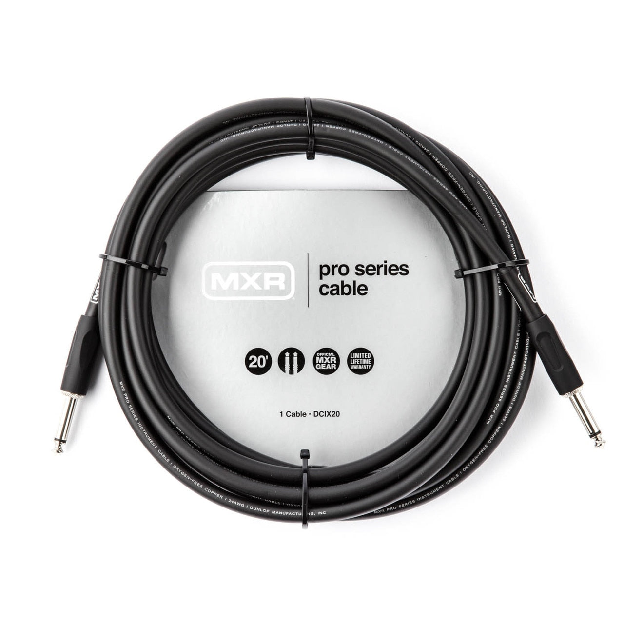 MXR® 20FT Pro Series Instrument Cable - Straight / Straight