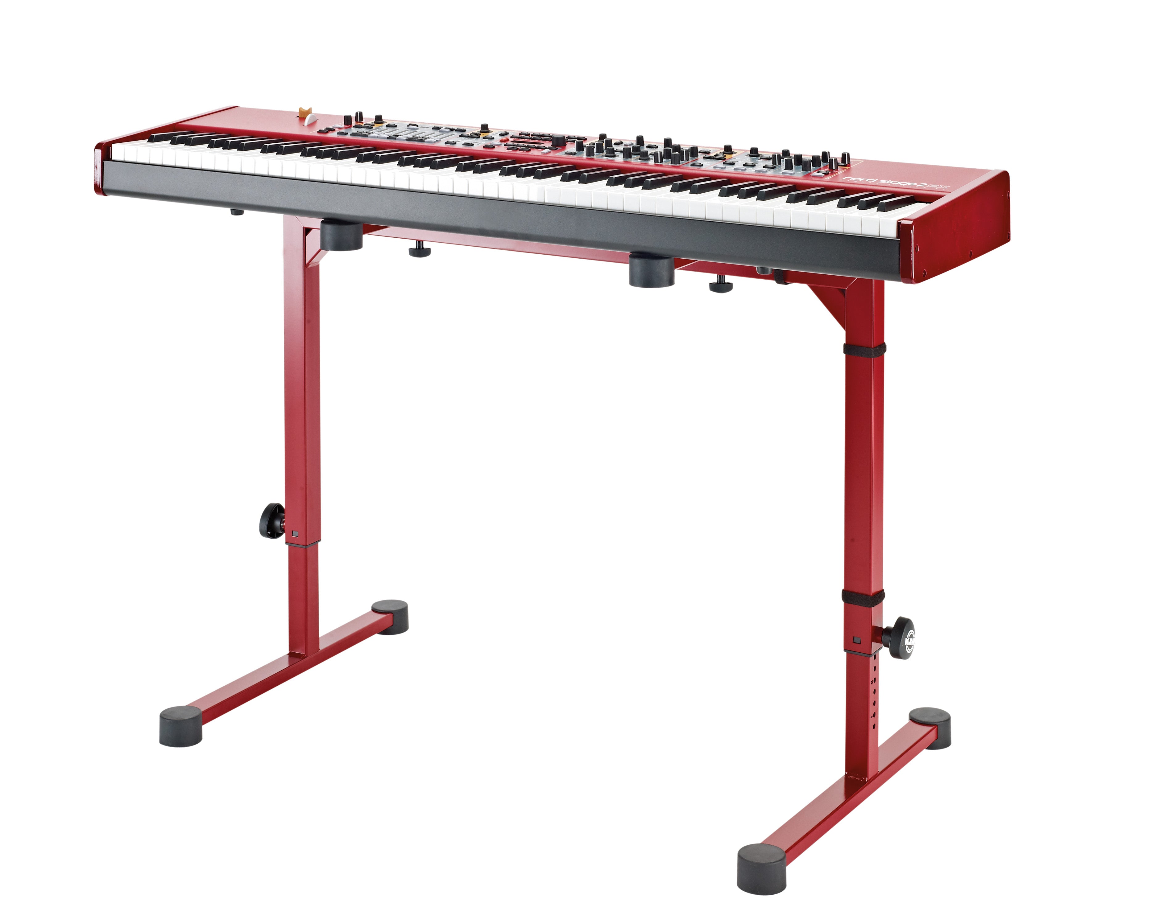 K&M 18810 Table-style keyboard stand »Omega«, Ruby Red