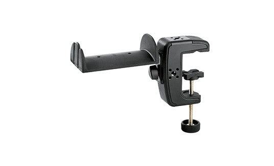 K&M 16085 Headphone Holder with Table Clamp- BLACK