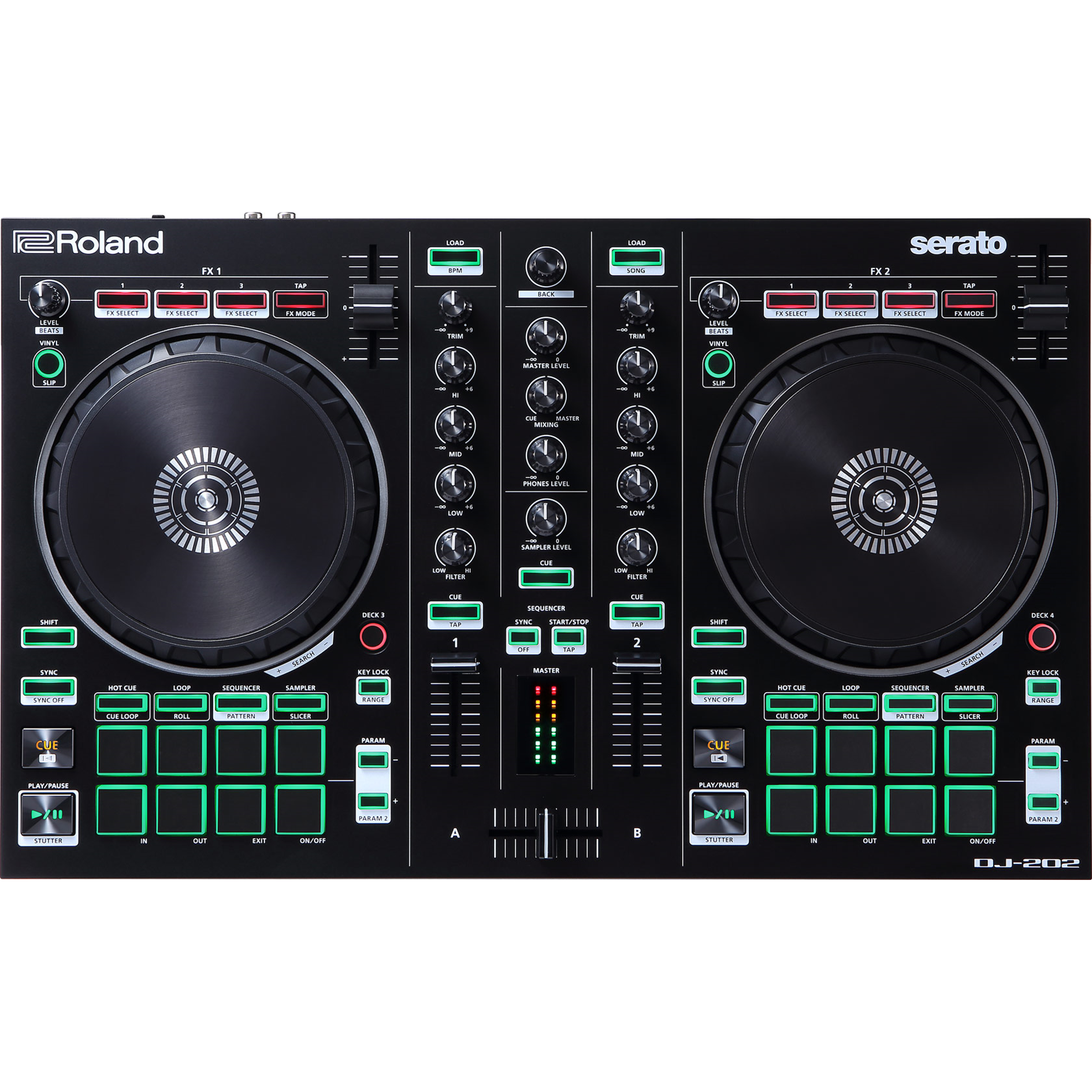 DJ機材 Roland DJ-202 Roland DJ-202 DJ Controller — Tom Lee Music
