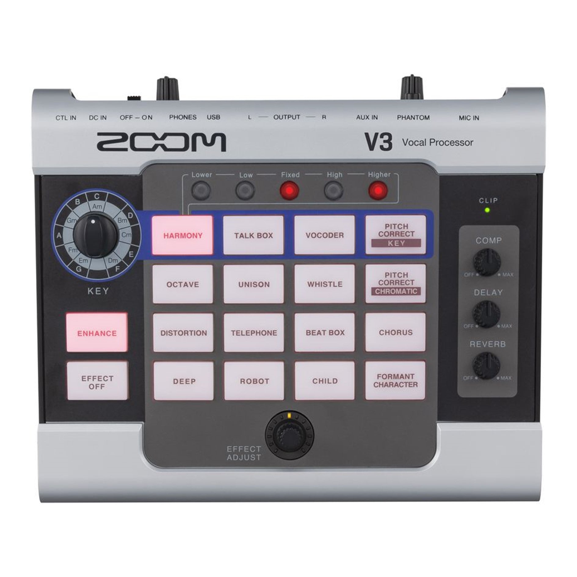 Zoom V3 Vocal Processor with SGV-6 Shotgun Microphone Bundle 收音咪