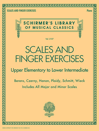 Scales and Finger Exercises Schirmer Library of Classic Volume 2107