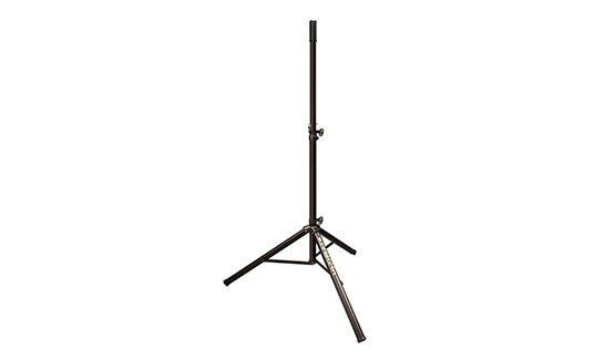 Ultimate TS-70B ALUMINUM TRIPOD SPEAKER STAND WITH SAFE AND SECURE LOCKING PIN AND 150 LB LOAD CAPACITY - BLACK ﻿