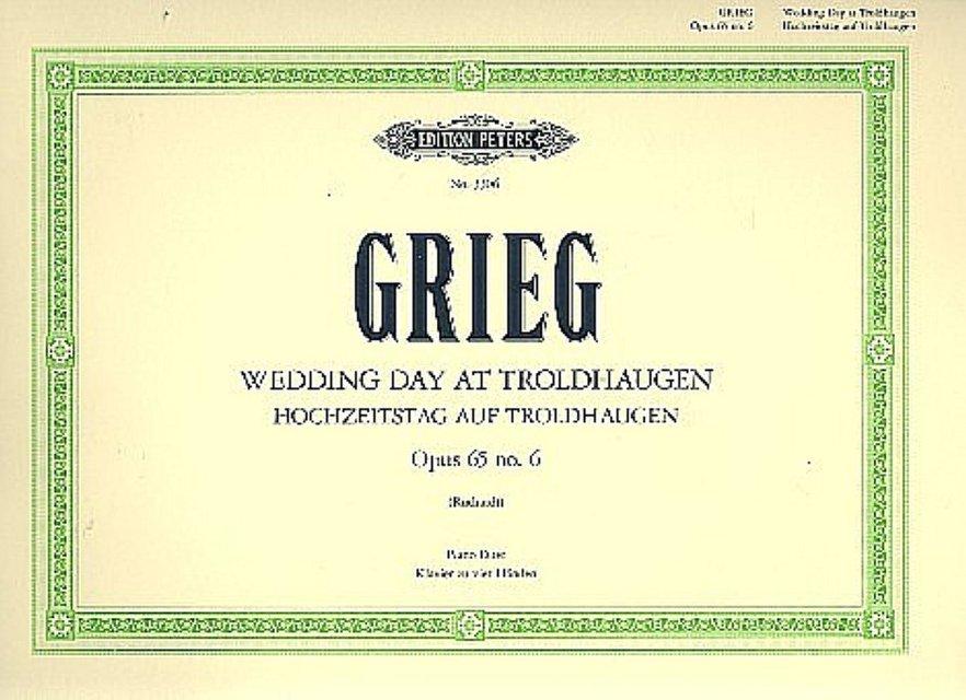 Grieg Wedding Day at Troldhaugen Op65 No.6 Piano Duet