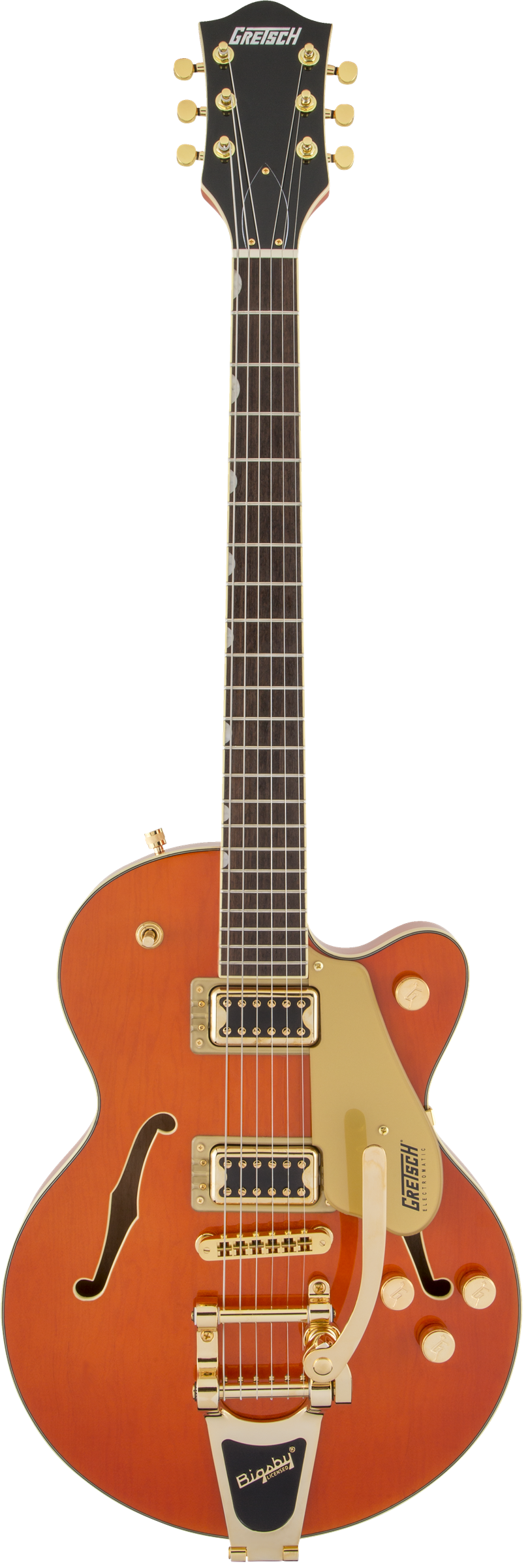 Gretsch G5655TG Electromatic® Center Block Jr. Single-Cut with Bigsby® and Gold Hardware, Laurel Fingerboard, Orange Stain