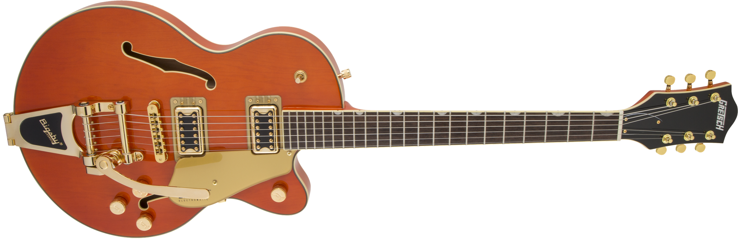 Gretsch G5655TG Electromatic® Center Block Jr. Single-Cut with Bigsby® and Gold Hardware, Laurel Fingerboard, Orange Stain