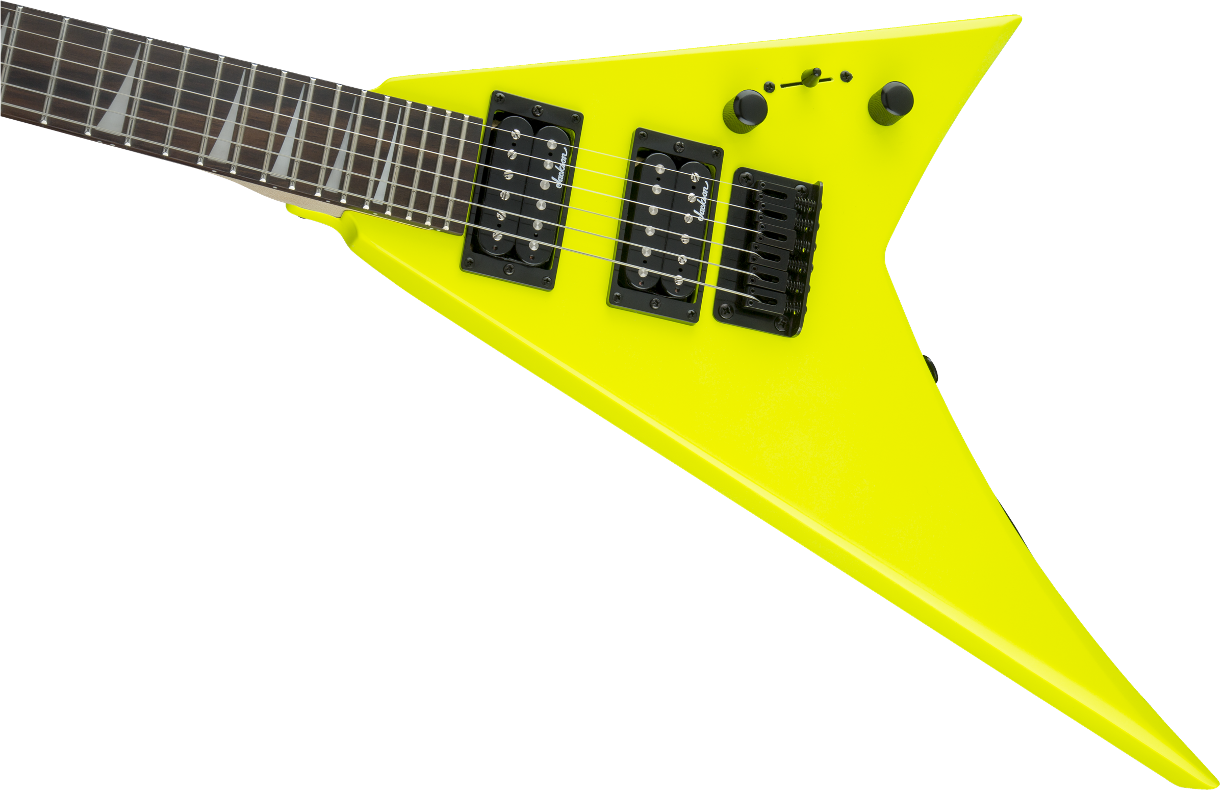 Jackson JS Series RR Minion JS1X Mini Electric Guitar, Amaranth Fingerboard, Neon Yellow