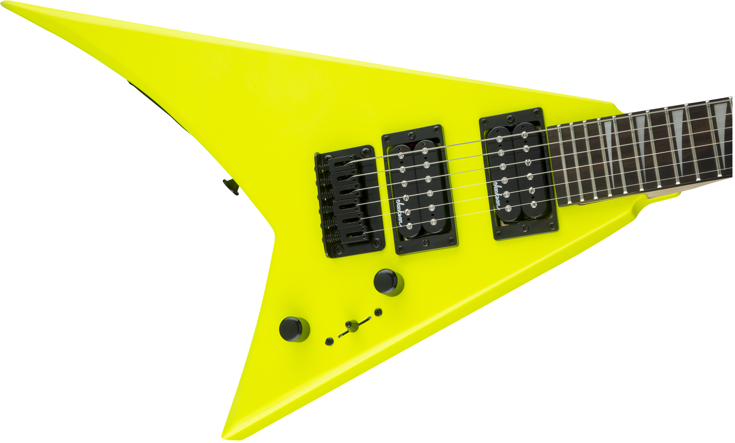 Jackson JS Series RR Minion JS1X Mini Electric Guitar, Amaranth Fingerboard, Neon Yellow