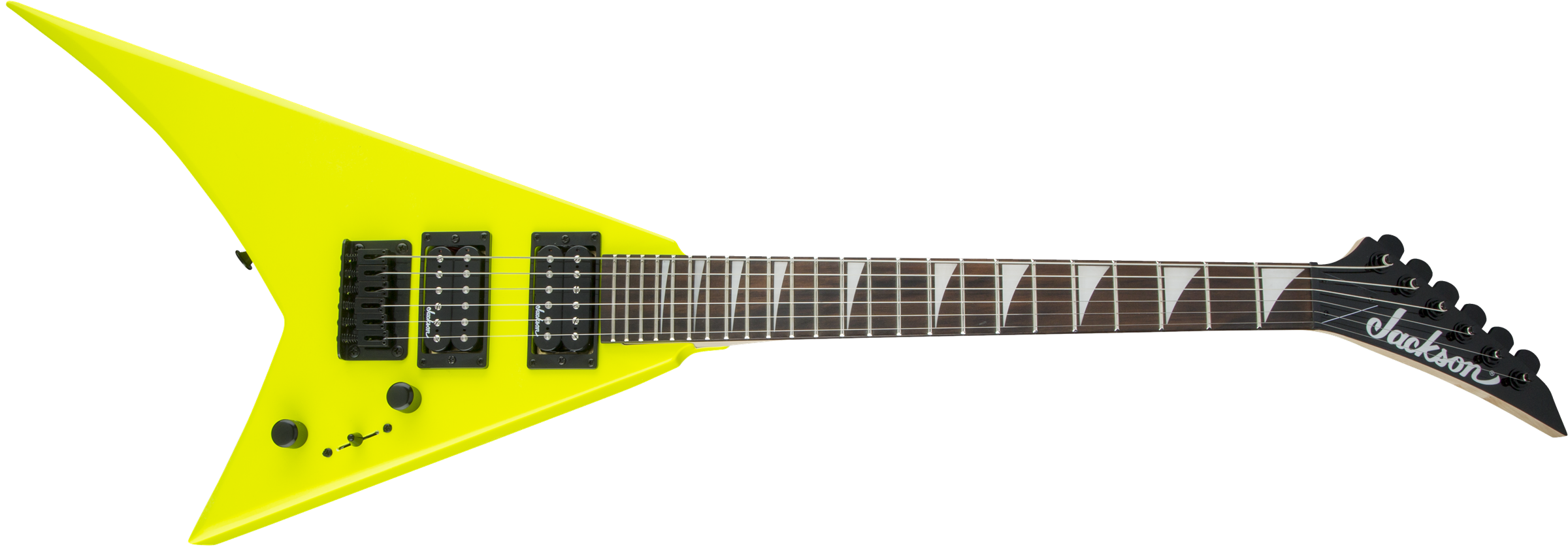 Jackson JS Series RR Minion JS1X Mini Electric Guitar, Amaranth Fingerboard, Neon Yellow