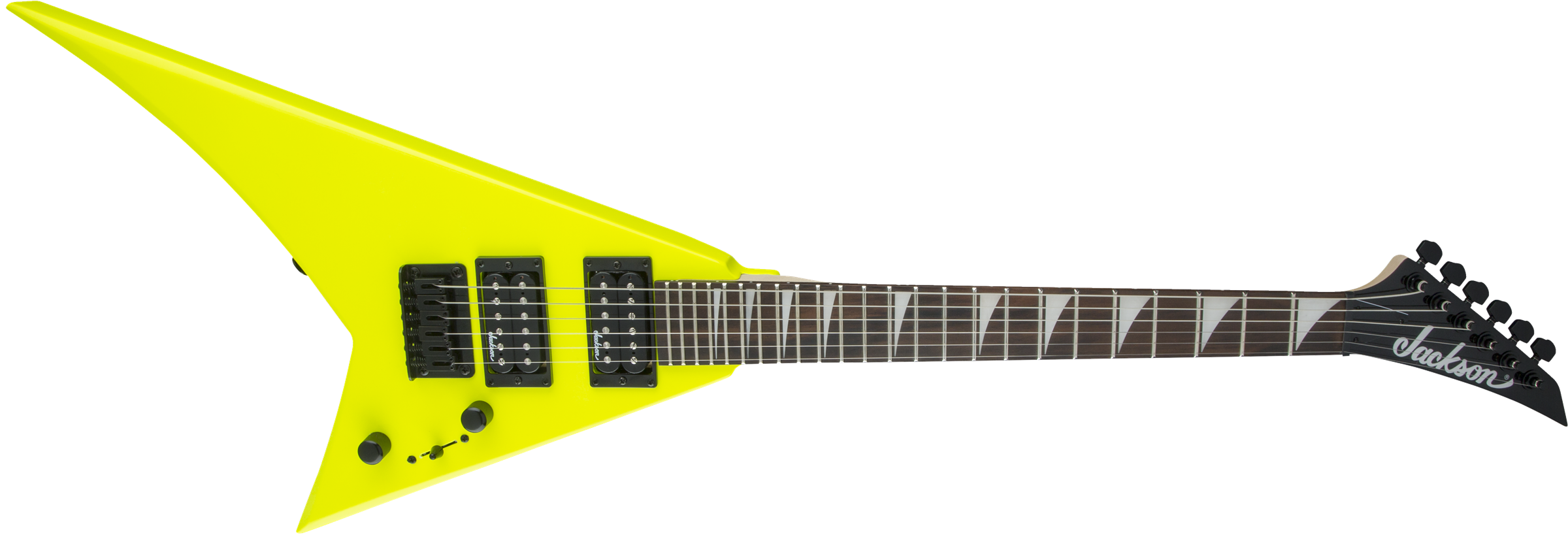 Jackson JS Series RR Minion JS1X Mini Electric Guitar, Amaranth Fingerboard, Neon Yellow