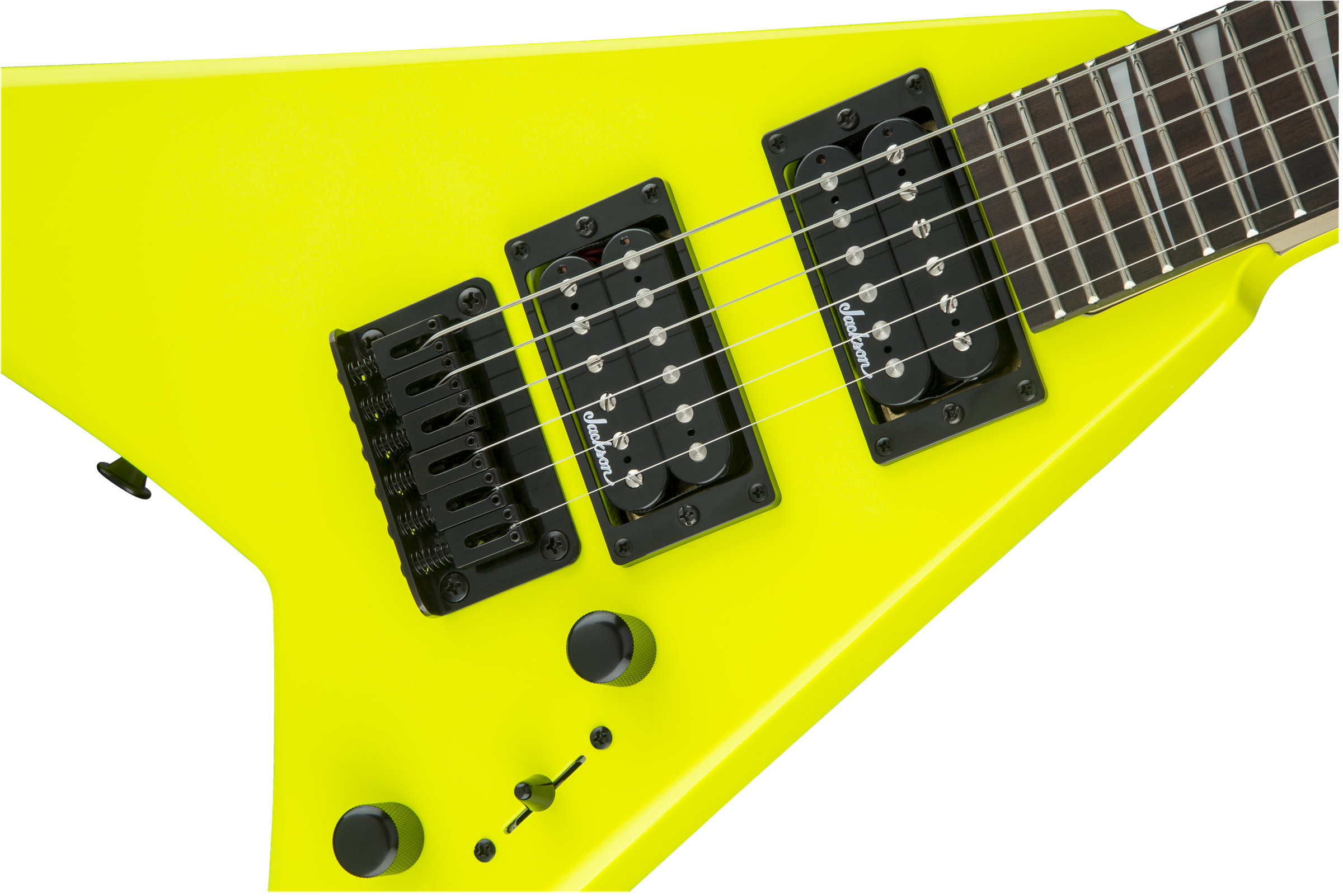 Jackson JS Series RR Minion JS1X Mini Electric Guitar, Amaranth Fingerboard, Neon Yellow