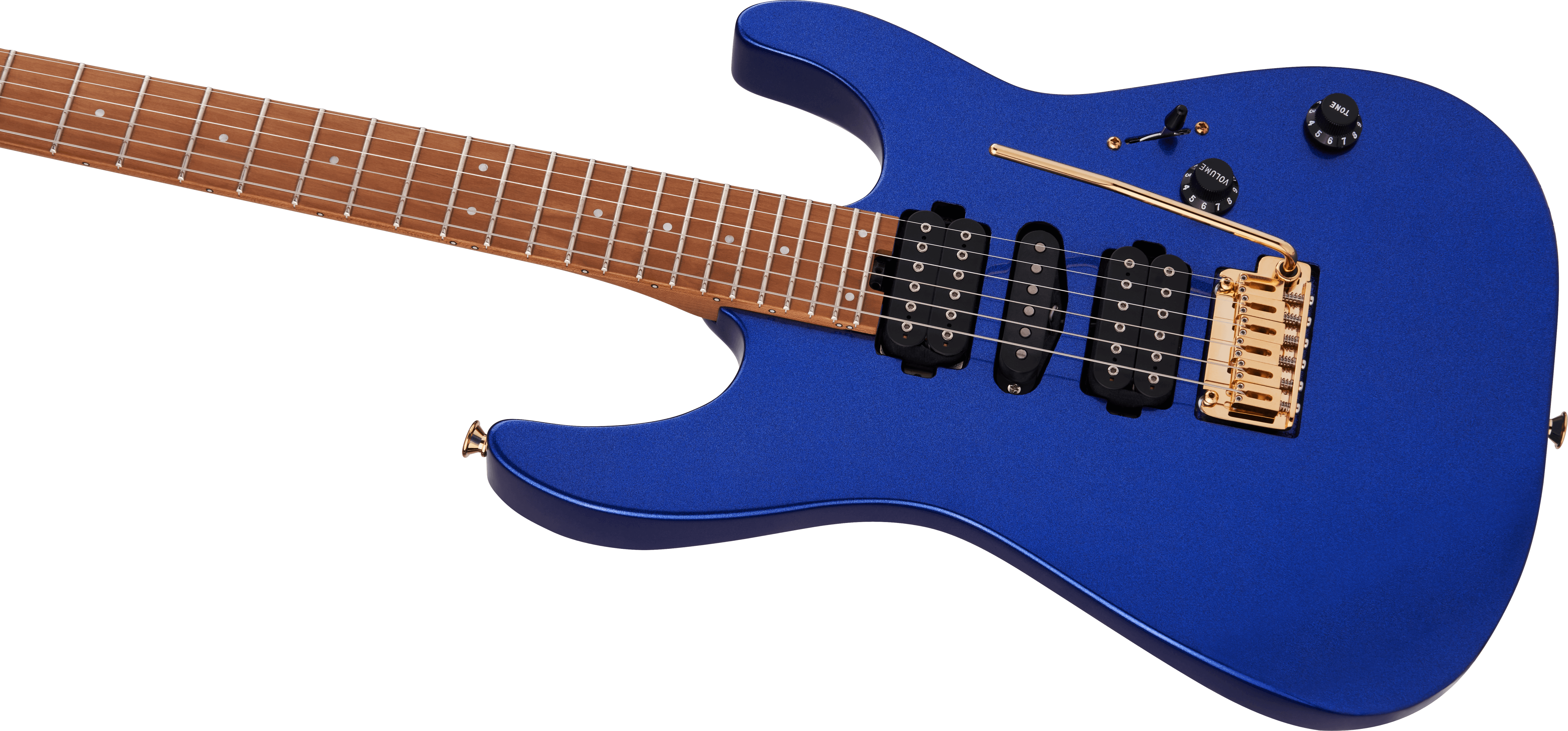 Charvel Pro-Mod DK24 HSH 2PT CM, Caramelized Maple Fingerboard, Mystic Blue
