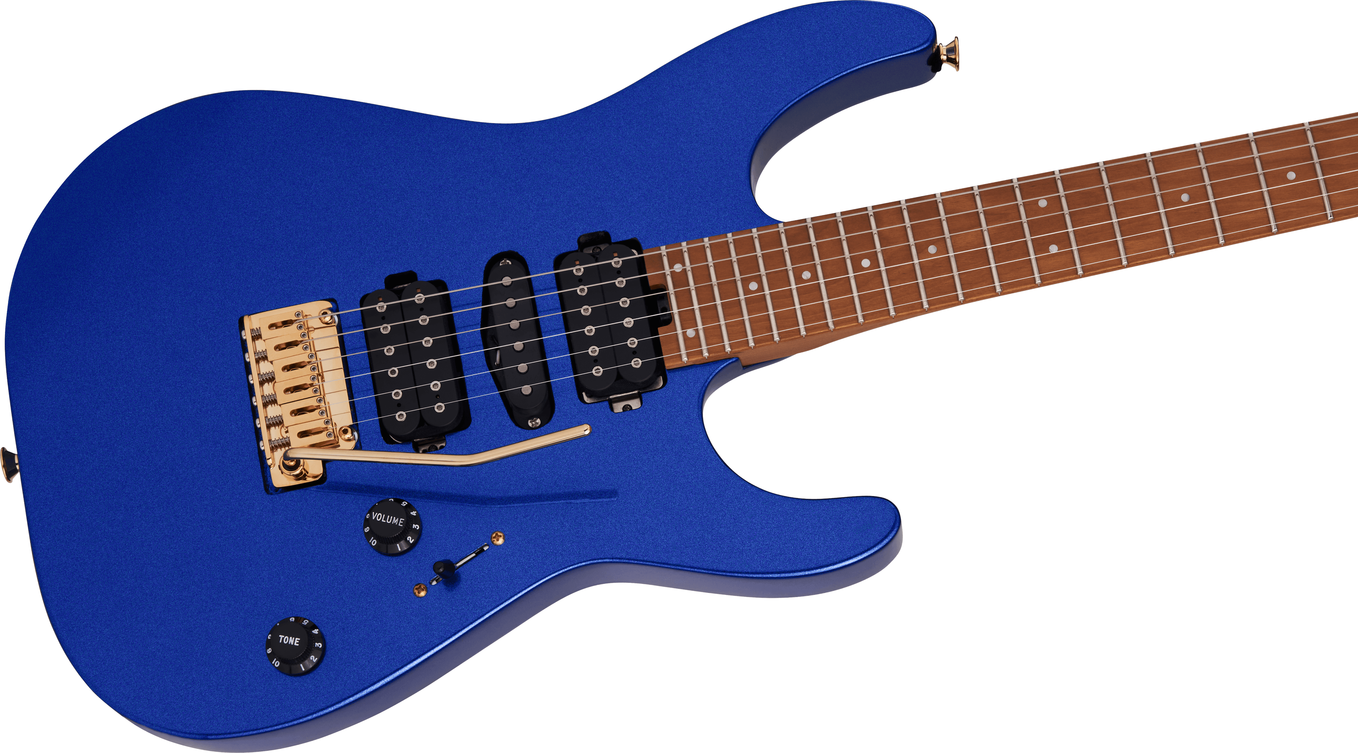 Charvel Pro-Mod DK24 HSH 2PT CM, Caramelized Maple Fingerboard, Mystic Blue