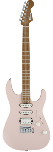 Charvel Pro-Mod DK24 HSS 2PT CM, Caramelized Maple Fingerboard, Satin Shell Pink