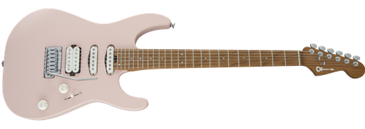 Charvel Pro-Mod DK24 HSS 2PT CM, Caramelized Maple Fingerboard, Satin Shell Pink