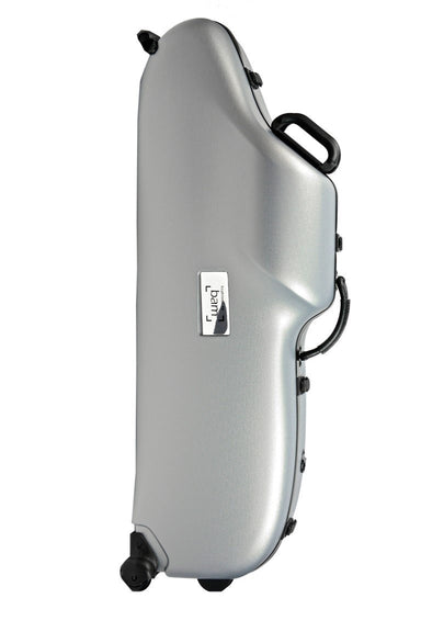 BAM Hightech Baritone Saxophone Case, Metallic Silver