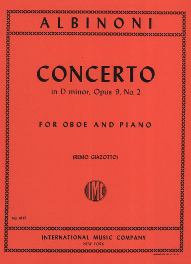 Albinoni Concerto in D minor, Opus 9, No. 2