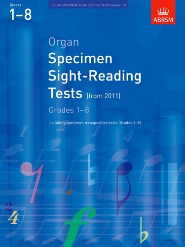Organ Specimen Sight-Reading Tests, Grades 1–8 from 2011
