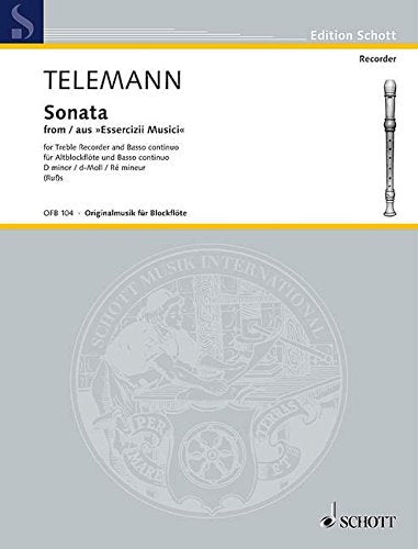 Telemann Sonata In D Minor (For Recoder)