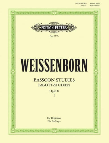 Weissenborn Bassoon Studies Op. 8 Vol. 1