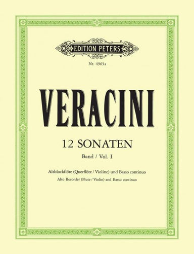 12 Sonatas Vol. 1 (Nos. 1–3 for Recorder and Fig. Bass, Cello ad lib)