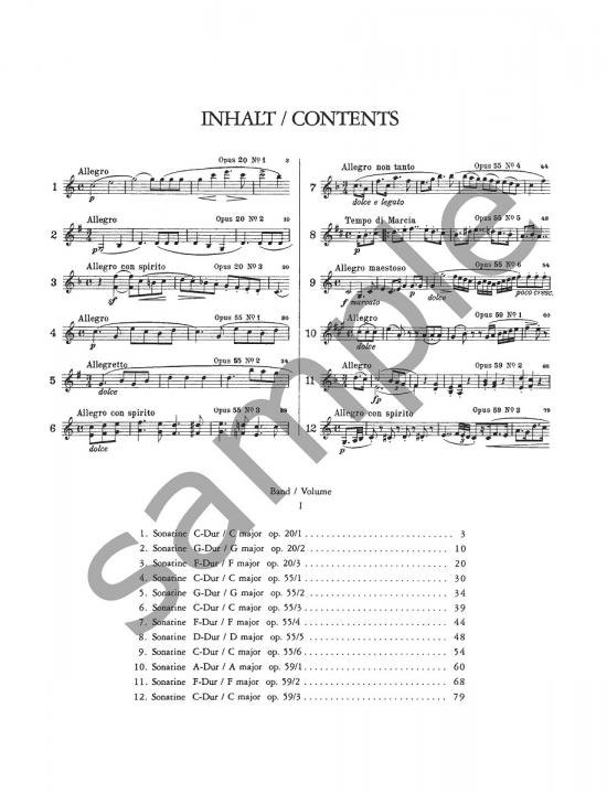 Kuhlau: Sonatinas for Piano, Vol. 1 - 12 Sonatinas Opp. 20, 55, 59