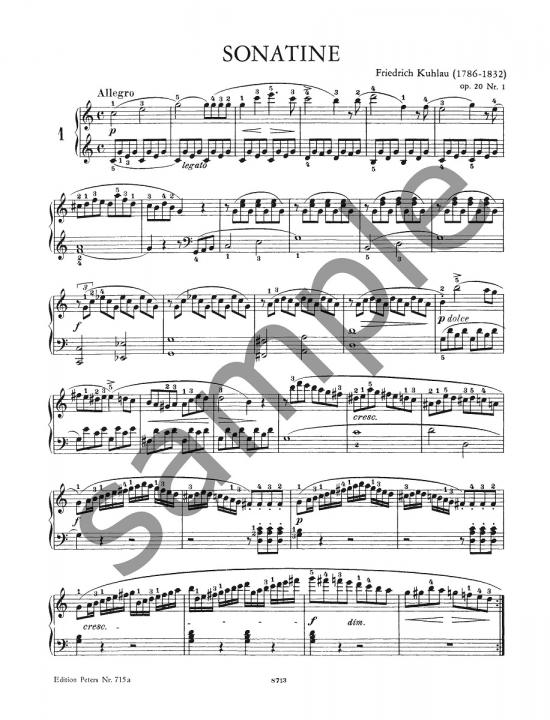 Kuhlau: Sonatinas for Piano, Vol. 1 - 12 Sonatinas Opp. 20, 55, 59