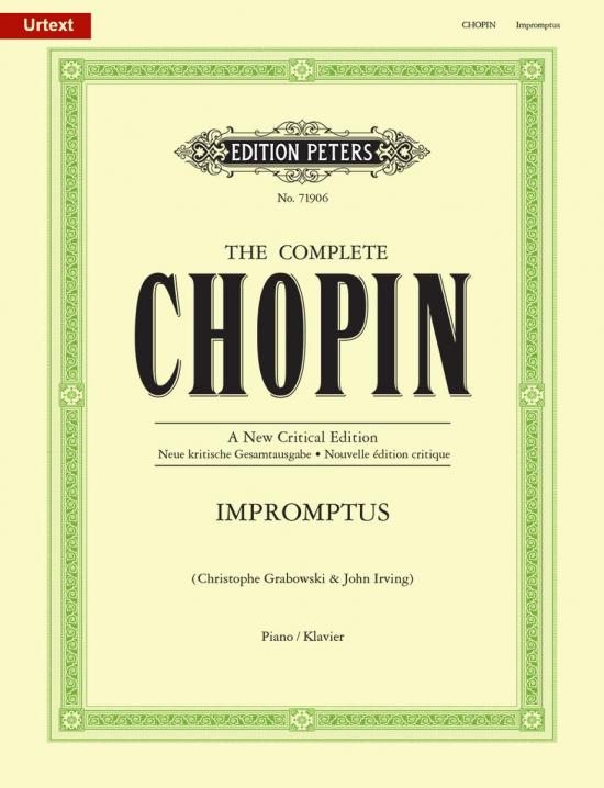 蕭邦 Chopin: Impromptus for Piano - Opp. 29, 36, 51, in C sharp minor, Urtext (The Complete Chopin)