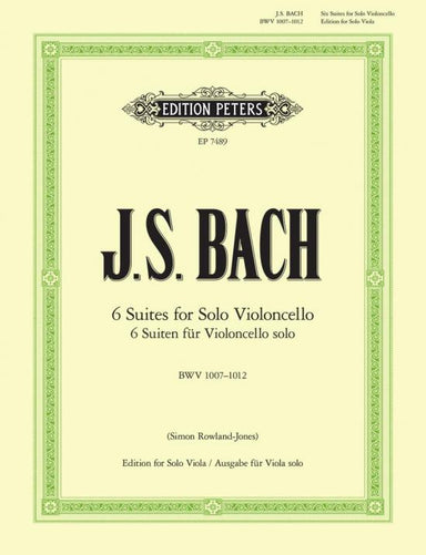 
6 Cello Suites BWV 1007-1012
6 Cello Suites BWV 1007-1012Transcription for Viola solo
