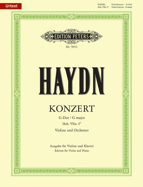 Joseph Haydn: Violin Concerto in G Hob. VIIa:4 (Edition for Violin and Piano)