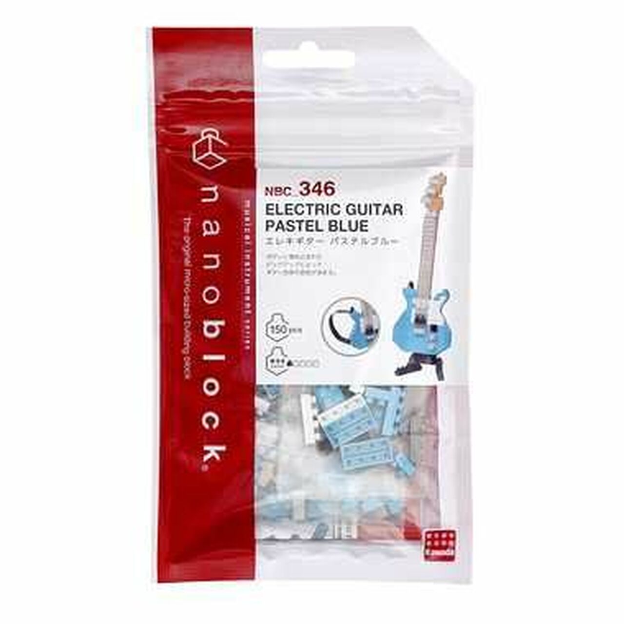 NANOBLOCK NBC_346 淡藍色電吉他 ELECTRIC GUITAR PASTEL BLUE