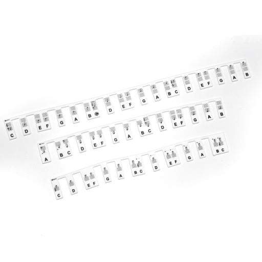 Piano keyboard musical notes index (88 Keys) - 黑白鋼琴音符指南 (可拆卸鋼琴鍵盤音符88鍵)