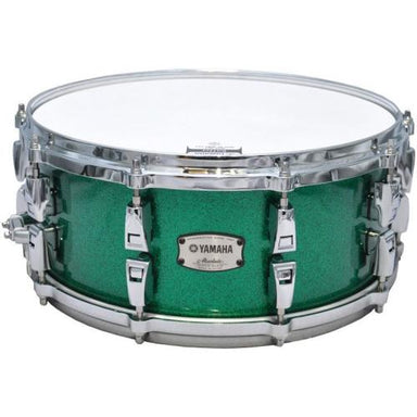YAMAHA 6" x 14" Absolute Hybrid Maple Snare Drum (Jade Green Sparkle)