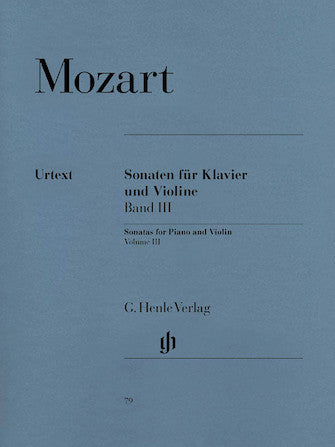 MOZART SONATAS FOR PIANO AND VIOLIN – VOLUME III