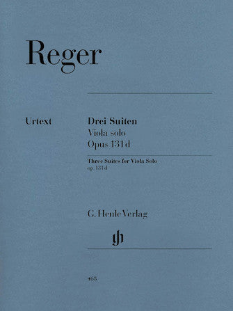 REGER THREE SUITES FOR VIOLA SOLO OP. 131D
Viola Solo