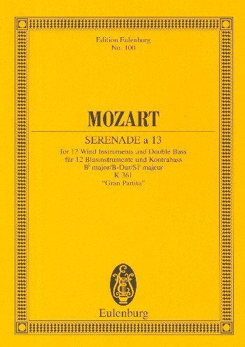 MOZART SERENADE/BB K361 STUDY SCORE