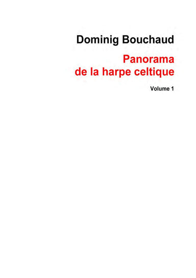 Panorama De La Harpe Celtique Volume 1 For Harp