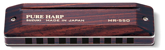 Suzuki MR550 Pure Harp 10-hole Diatonic Harmonica, Key of C