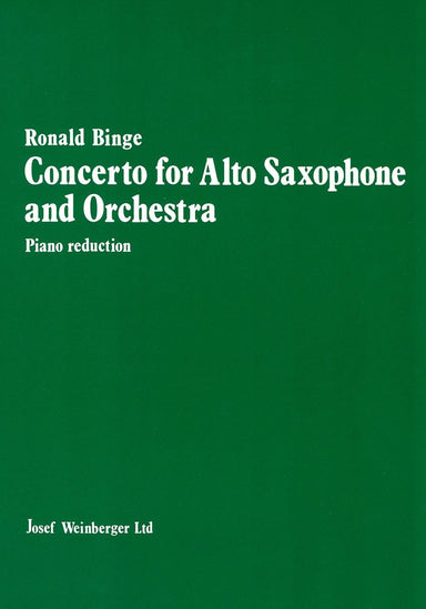 Ronald Binge Concerto for Alto Saxophone and Piano