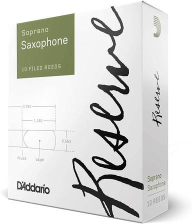D'addario Reserve Series Bb Soprano Saxophone Reeds, 10pcs box (assorted strength)