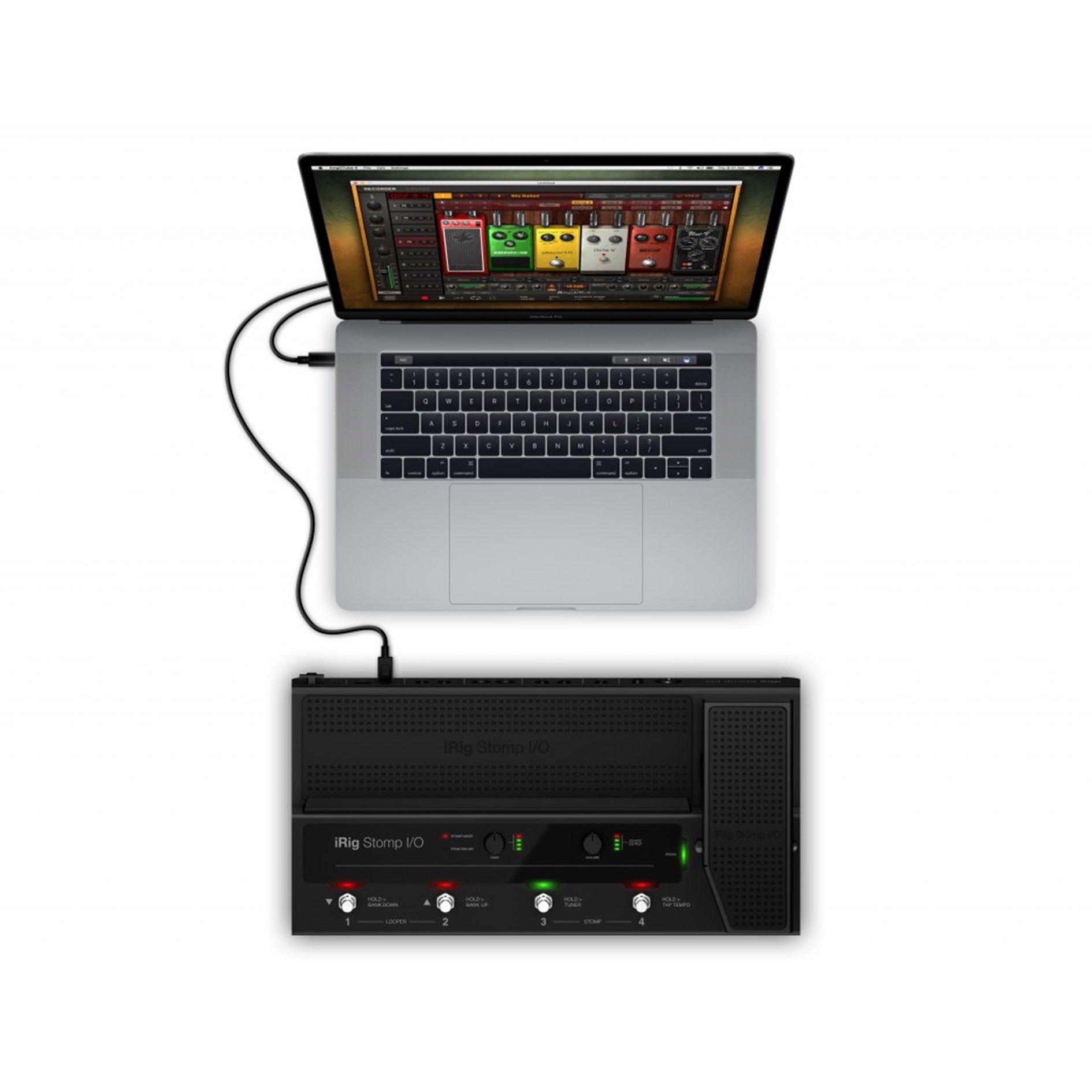 IK Multimedia iRig Stomp I/O - USB Pedalboard Controller/Audio Interface for iOS, Mac, PC