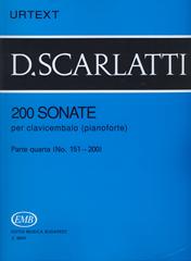200 Sonate per clavicembalo (pianoforte) Parte quarta (No. 151-200) Volume 4 (Piano Solo)