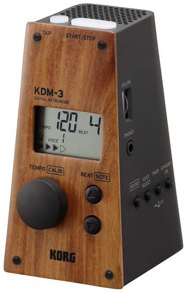 Korg KDM3 Digital Metronome, natural wood front panel KDM3WD