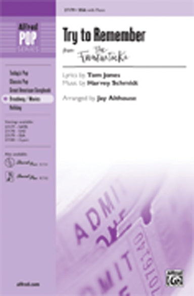 Try to Remember From The Fantasticks (SSA)