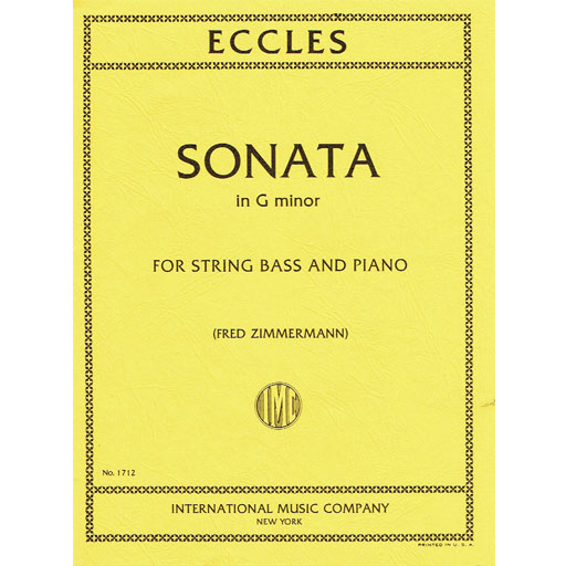Eccles Sonata in G minor For Double Bass