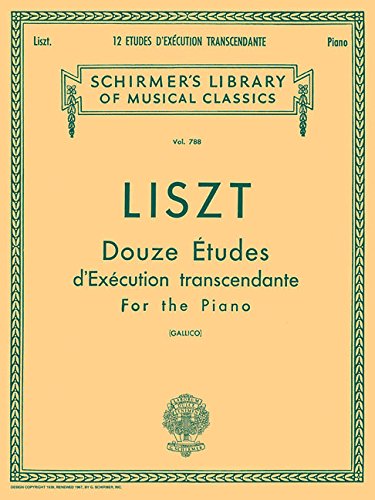 LISZT 12 ETUDES D'EXECUTION TRANSCENDANT